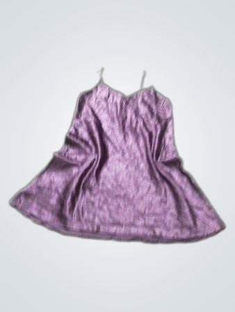 Purple Satin Slip Dress