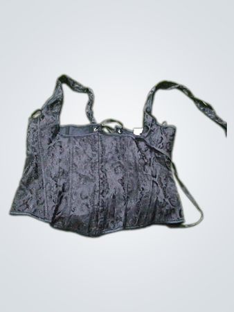 Black Corset Top with Lace-up Front