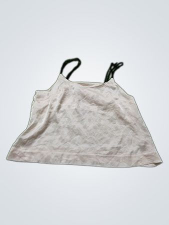 White camisole with black straps