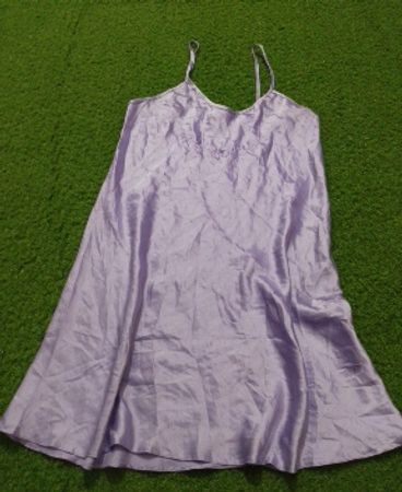 Purple Silk Slip Dress