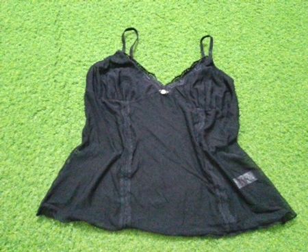 Black camisole with lace trim