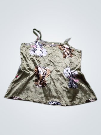 Camisola de cetim com estampa de elefante