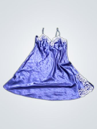 Satin Nightgown with Lace Trim