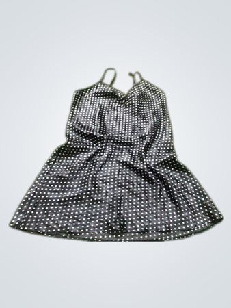 Presence Black Polka Dot Slip Dress Size 12