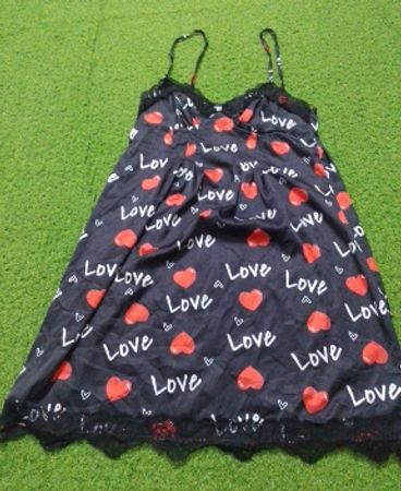 CHICME Love Heart Print Slip Dress