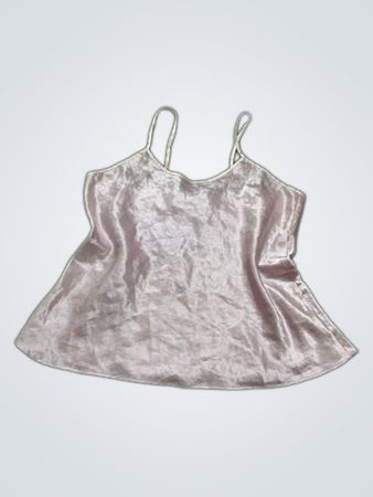 Pink satin camisole