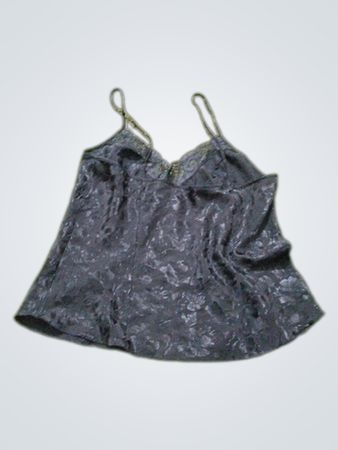 Camisole noire avec bordure en dentelle