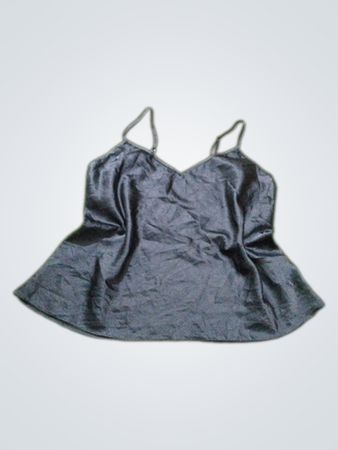 Black satin camisole
