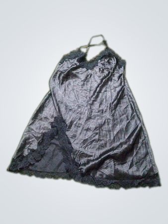 Black Lace Trim Slip Dress