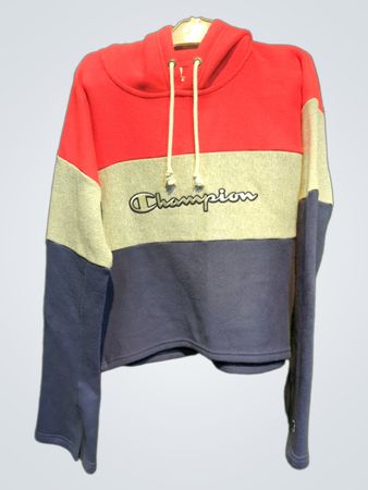 Champion Reverse Weave Colorblock Cropped Hoodie