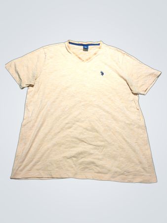 U.S. Polo Assn. Herren Orange V-Ausschnitt T-Shirt