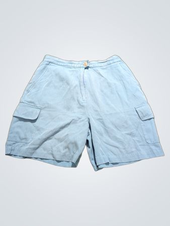 IZOD Damen Blue Silk Cotton Cargo-Shorts