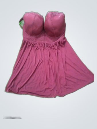 Unbranded Maroon Lace-Trim Mini Dress