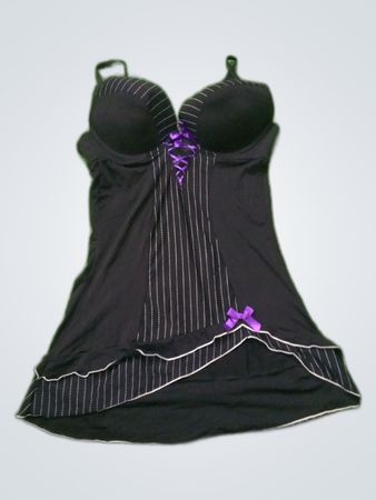 Unbranded Black Lace-Up Pinstripe Camisole