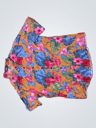 Unbranded Floral Print Short Sleeve Button-Up Shirt