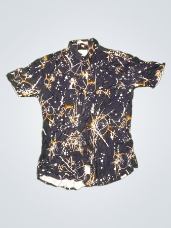 Men's Short-Sleeve Paint-Splatter Shirt