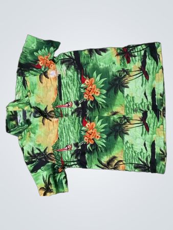 Unbranded Green Tropical Print Hawaiian Shirt