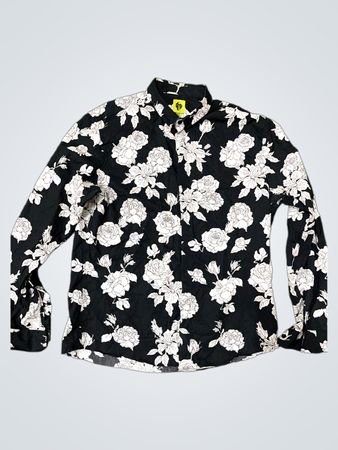 Black and White Floral Shirt