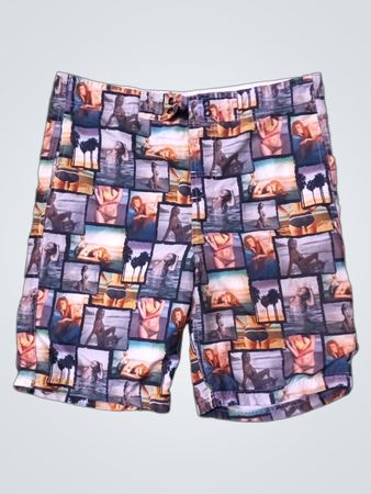 Collage Print Shorts