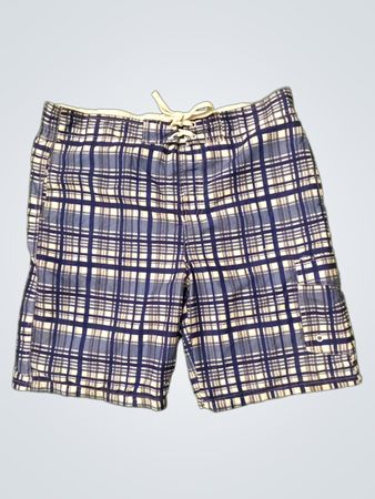Blue Plaid Shorts