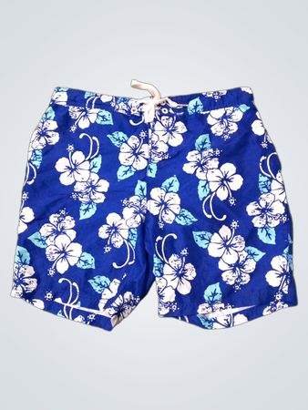 Blue Floral Swim Shorts