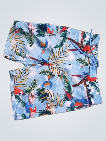 George Tropical Parrot Print Shorts