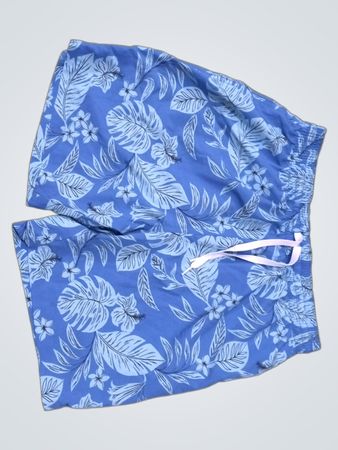 Blue Floral Swim Shorts