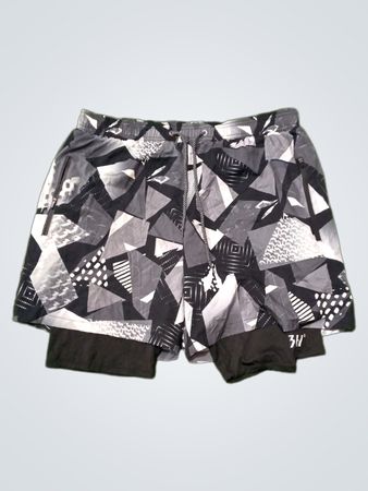 Black and White Geometric Shorts