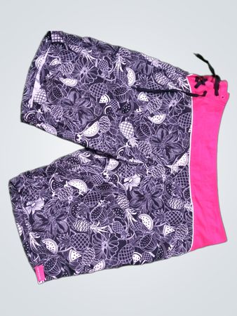 Board Shorts with Pineapple Pattern