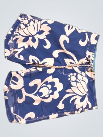 Blue Floral Swim Shorts