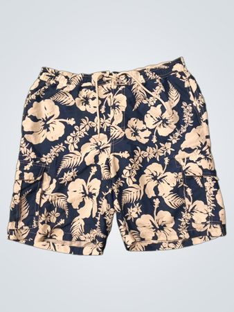 Blue Floral Swim Shorts