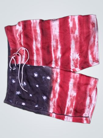 American Eagle American Flag Board Shorts