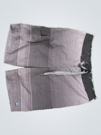 Gray Striped Shorts