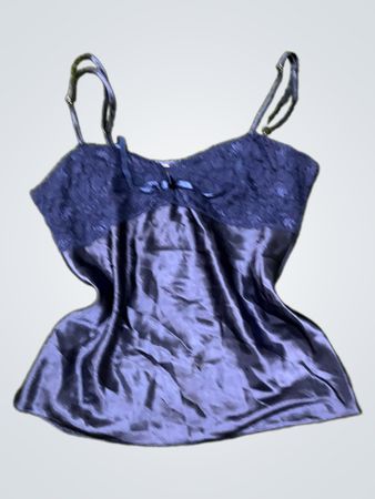 Blue Satin Chemise