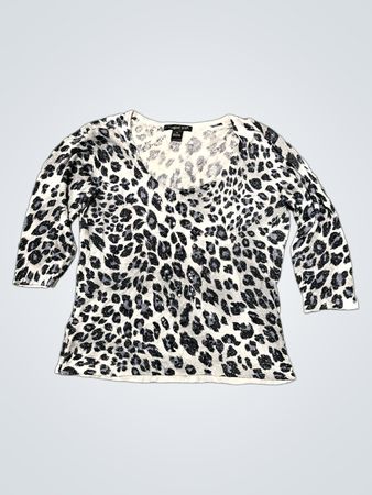 August Silk Leopard Print Top