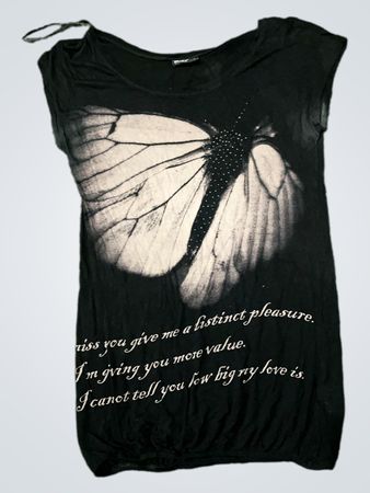 Black Butterfly Graphic T-Shirt
