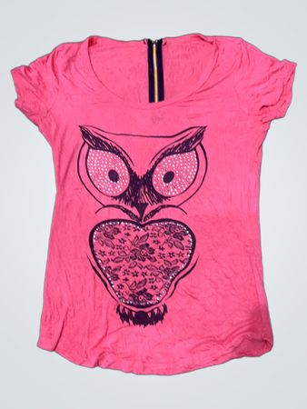 Pink Owl Graphic T-Shirt