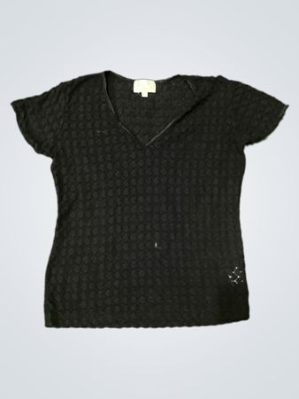 Black Short-Sleeve Top
