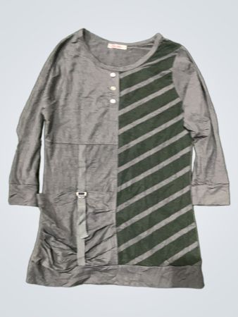 Gray Long-Sleeve Dress