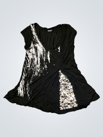 Black and White Sequin Dress