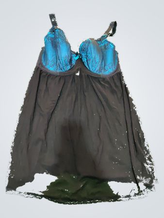 Elomi Black Teal Lingerie Babydoll