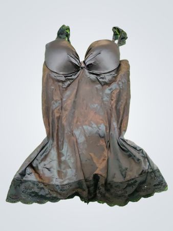 Black Satin Chemise