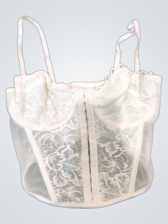 Women's White Lace Bustier