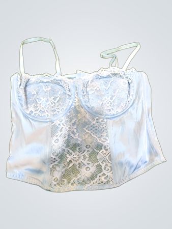 Urban Outfitters Light Blue Lace Corset Top