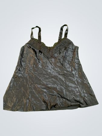 Black Satin Lace Cami Top