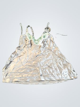 Silk Chemise with Lace Trim