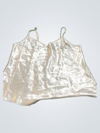 Marlon White Satin Cami Top