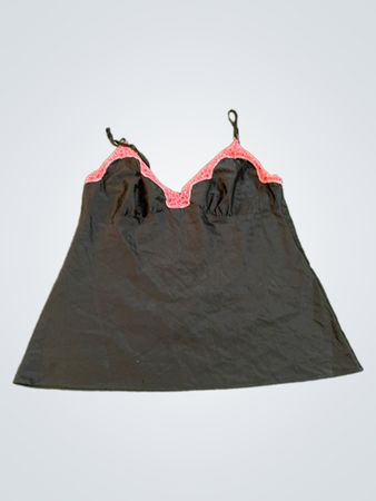 Black Camisole with Pink Trim