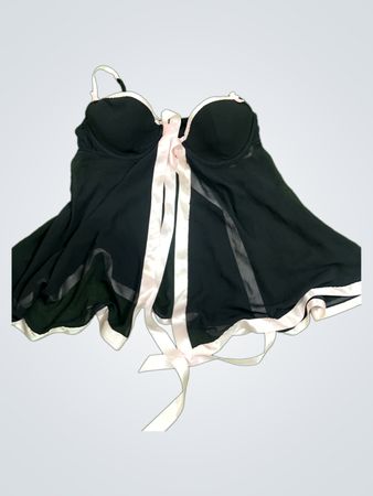 Ann Summers Black Sheer Babydoll Lingerie Set
