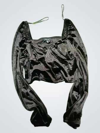 New Look Velvet Crop Top